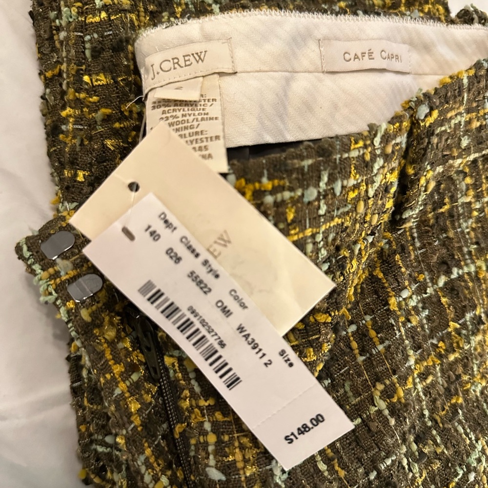 NWT J Crew Cafe Capri Tweed Pant - Picture 3 of 3